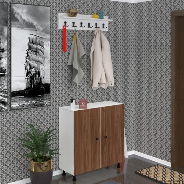 Kenzlife portmanto ayakkabılık ve askılık tomak5 cvzbyz 83*100*32 yirmibeş çift ayakkabı kapasitesi ürün görseli 1
