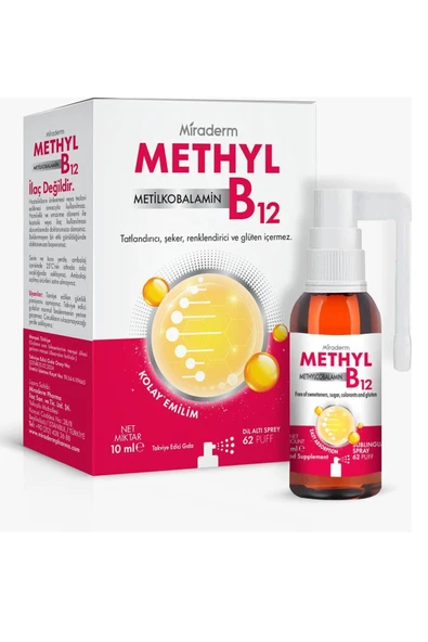 Miraderm Methyl B12 Sprey 10 ml ürün görseli 1