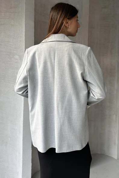 Kol Detaylı Blazer Ceket - Resim 5