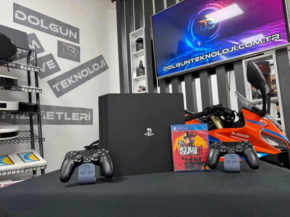 PlayStation 4 Pro 1TB Çift Kol + Red Dead Redemption 2 (RDR 2) Oyun CD’si (İKİNCİ EL) ürün görseli 1