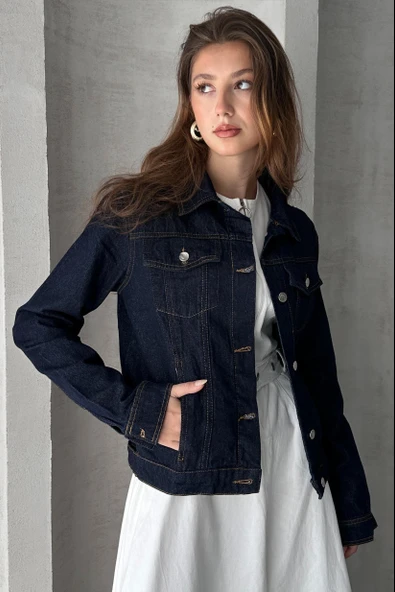 Relaxed Fit Denim Ceket - Resim 3