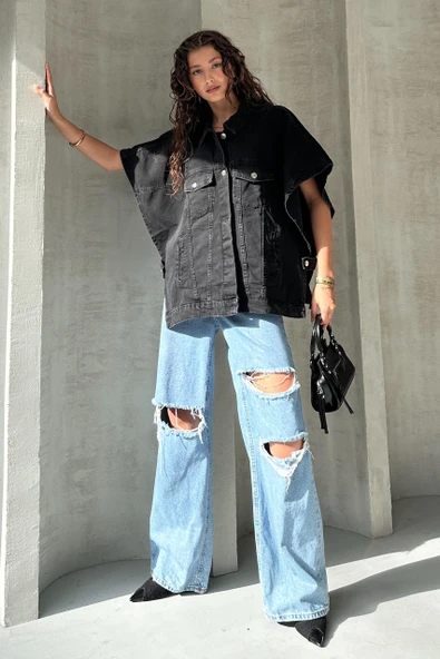 Denim Kolsuz Cepli Ceket ürün görseli 1