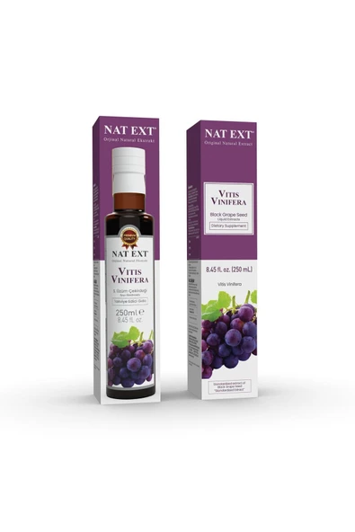 Nat Ext Vıtıs Vınıfera Siyah Üzüm Çekideği Sıvı Ekstraktı 250 ml ürün görseli 1