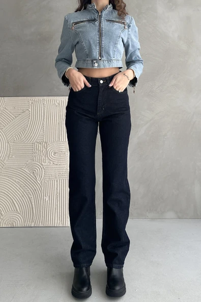 Normal Bel Boru Paça Straight Jean - 6172 ürün görseli 1