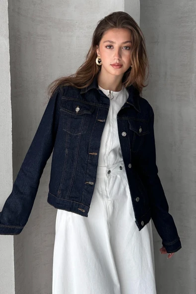 Relaxed Fit Denim Ceket - Resim 4