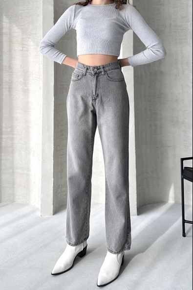 Yüksek Bel Straight Jean - 4751 ürün görseli 1