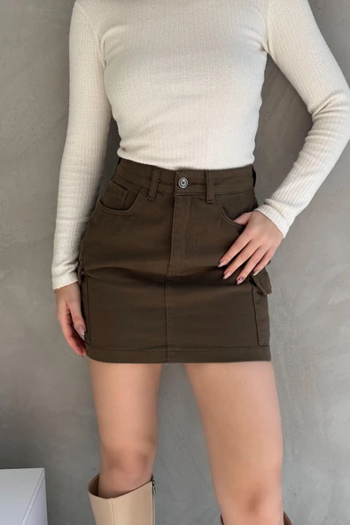 Kargo Cep Denim Etek ürün görseli 1