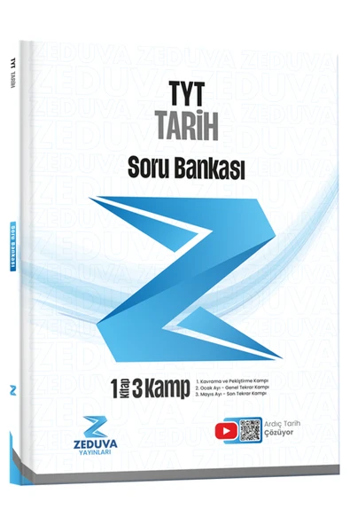 Zeduva Yayınları Soner Ardıç Tarih TYT Tarih 1 Kitap 3 Kamp Soru Bankası ürün görseli 1