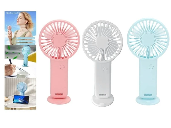 3 ADET MİNİ FAN,TELEFON TUTUCU,PORTATİF EL VANTİLATÖRÜ ASORTİ  9,3x19cm ürün görseli 1