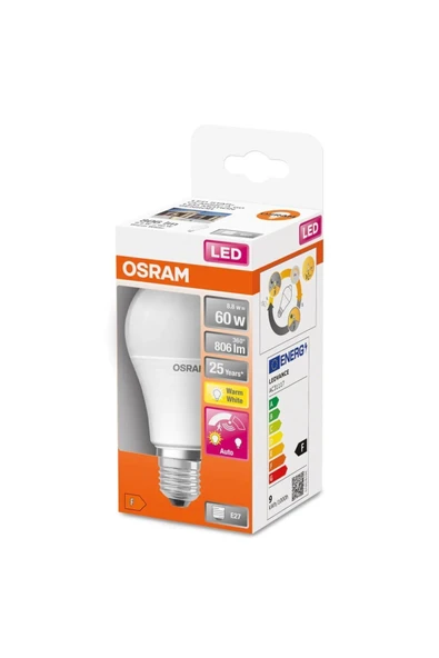 Osram Led Hareket Sensörlü 9w 2700k Sarı Işık 806lm E27 Kutu ürün görseli 1