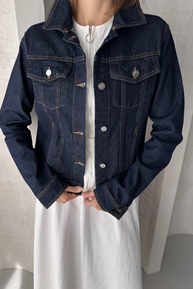 Relaxed Fit Denim Ceket - Resim 5