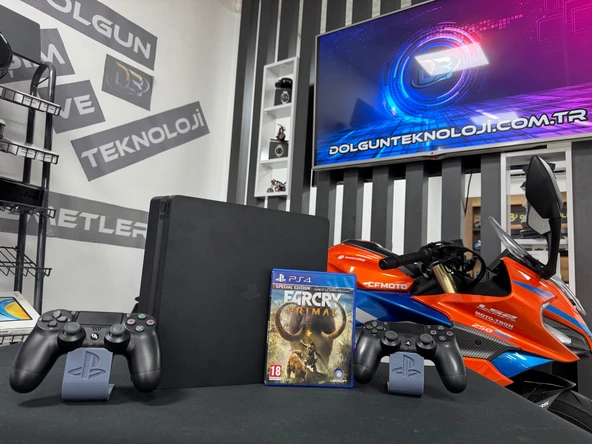 PlayStation 4 Slim 500GB Çift Kol + Far Cry Primal Oyun CD’si (İKİNCİ EL) ürün görseli 1