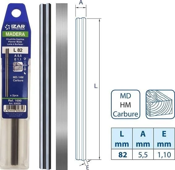 İzar Planya Bıçağı 82 mm 1 Çift ürün görseli 1
