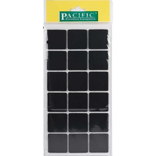 Pacific 6035 BL Yapışkanlı Keçe 35 mm X 35 mm Siyah ürün görseli 1