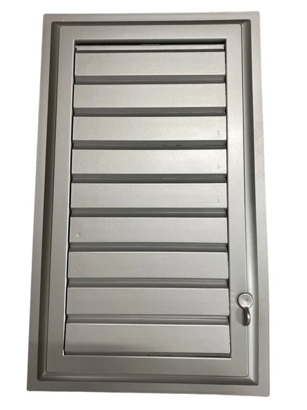 Plastik Menfez 25X45 Gümüş Banyo WC Havalandırma ürün görseli 1