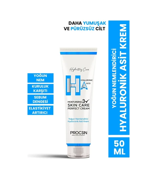 PROCSİN YOĞUN NEMLENDİRİCİ HYALURONİK ASİT KREM 50 ML ürün görseli 1