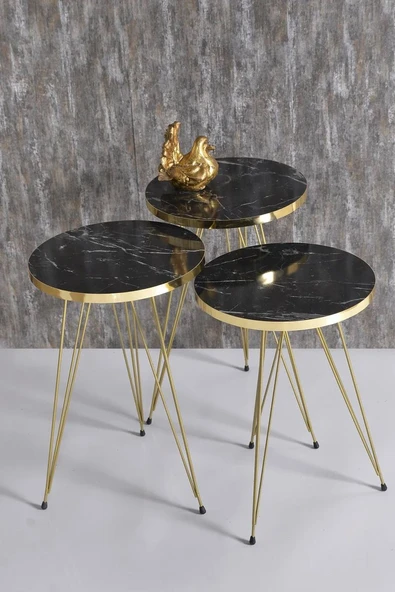 Zigon Sehpa Gold Bendir Tel 1045 ürün görseli 1
