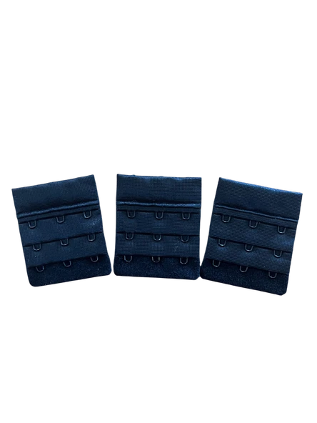 3x3 Sütyen Uzatma Aparatı 51mm Genişlik SİYAH 3 lü Paket  Agraf Kopça Uzatıcı ürün görseli 1