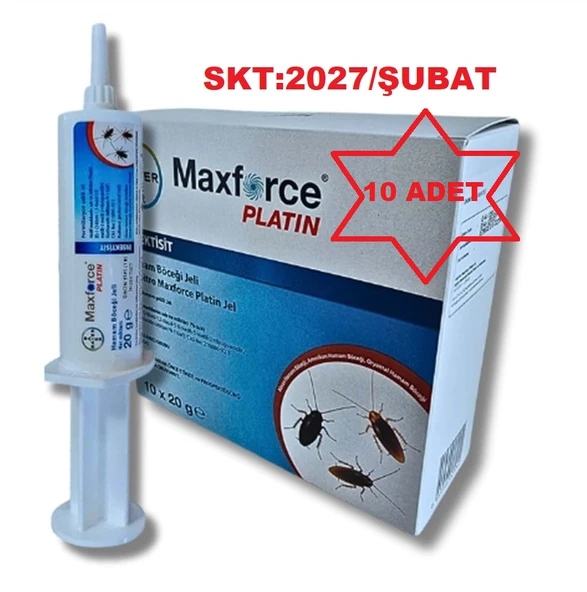 Bayer Maxforce Platin Hamamböceği Jel İlacı 20 Gr Skt.2027/2 (10 ADET) ürün görseli 1