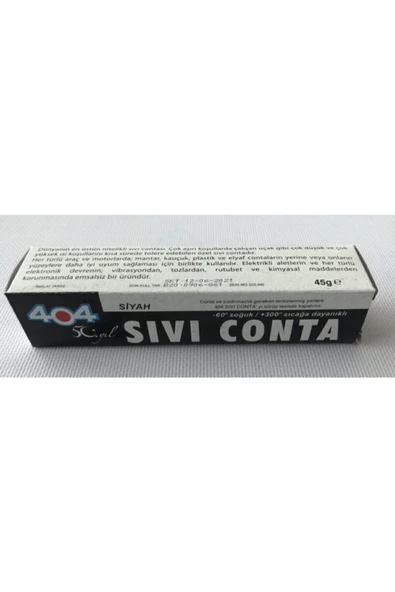 404 Kimya 404 Sıvı Conta Siyah 45 gram 1 Adet ürün görseli 1