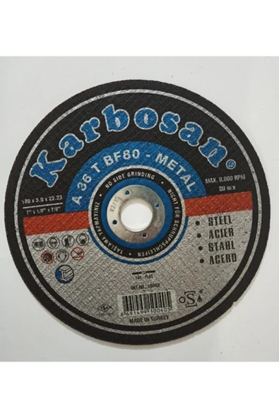KARBOSAN 10 Lu 180x3x22 Metal Kesme Taşı ürün görseli 1
