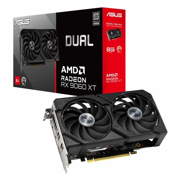 Asus Dual Radeon RX 9060 XT 8GB GDDR6 128Bit HDMI/DP Ekran Kartı ürün görseli 1