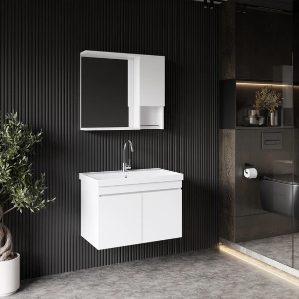 Karen Deniz 80 cm Banyo Dolabı Seti - Resim 2