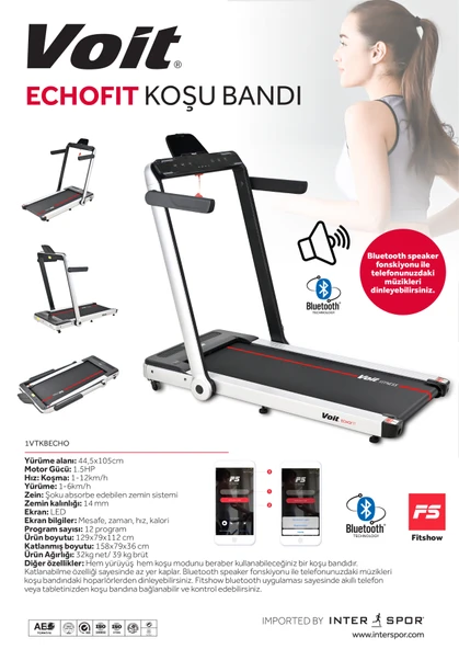 Voit Echo Fit Koşu Bandı - Resim 3