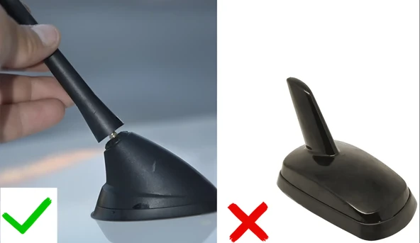 Honda City Uyumlu Gümüş Gri (Silikonlu) Shark Balina Anten ürün görseli 1