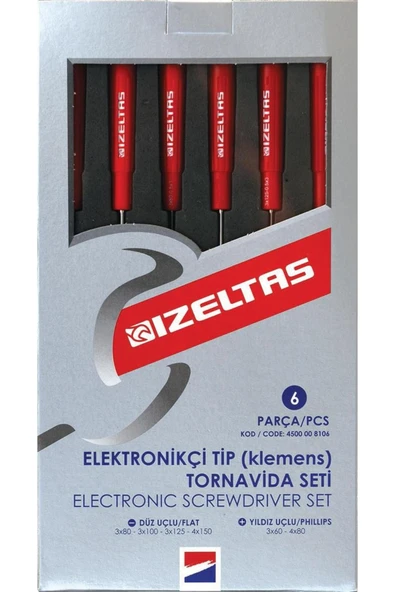 İzeltaş İzeltaş 4500 Elektronikçi Tiptornavida Seti 6 Parça ürün görseli 1