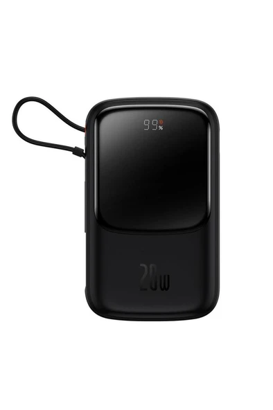 Baseus Qpow Pro 20 W Siyah 10000 mAh Hızlı Şarj Powerbank Teşhir ürün görseli 1