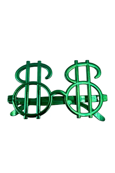 Parti Gözlük Plastik Camsız Dolar Temalı Yeşil 14x6 cm ürün görseli 1