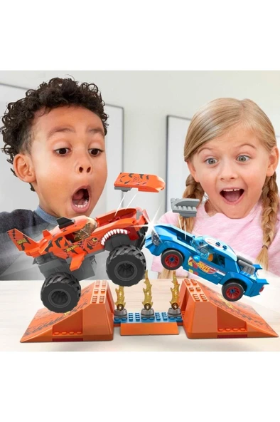 HOT WHEELS MEGA Hot Wheels® Smash N Crash Tiger Shark Çarpışma Seti ürün görseli 1