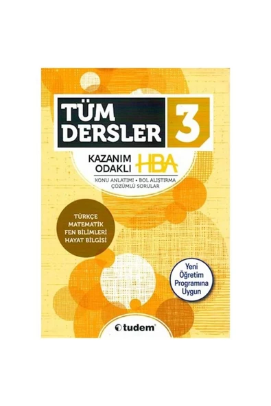 Tudem 3.Sınıf Tüm Dersler Hba Konu Anlatım Soru Bankası ürün görseli 1