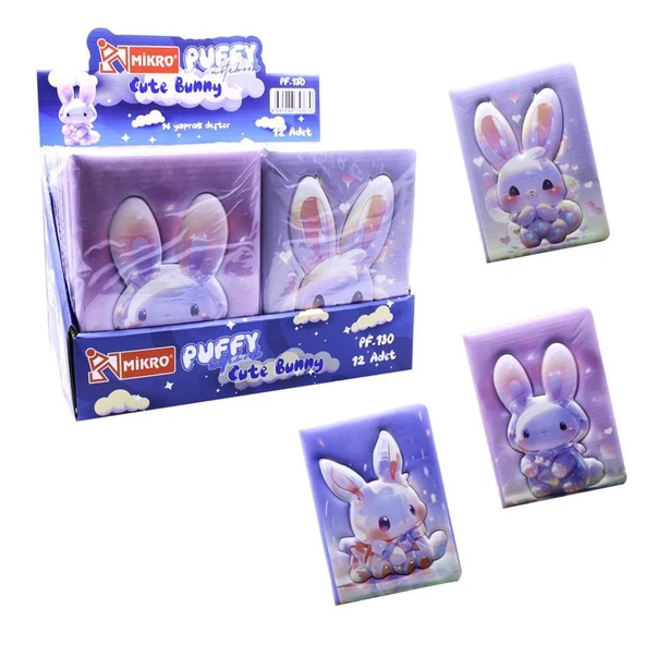 MIKRO NOT DEFTERI PUFFY CUTE BUNNY PF-130 ürün görseli 1
