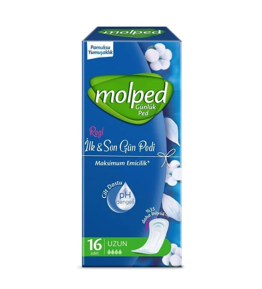 Molped İlk & Son Gün Uzun 16'lı Günlük Ped ürün görseli 1