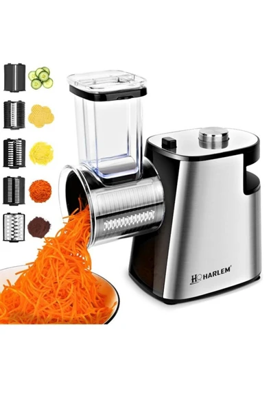 Harlem 1500W 6 Başlıklı Çok Fonksiyonlu Sebze ve Meyve Doğrayıcı + Patates Dilimleyici Rondo ürün görseli 1