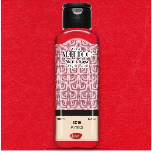 Lisans Artdeco Akrilik Boya 140 Ml Kırmızı Lv-Y-070R-3016 ürün görseli 1