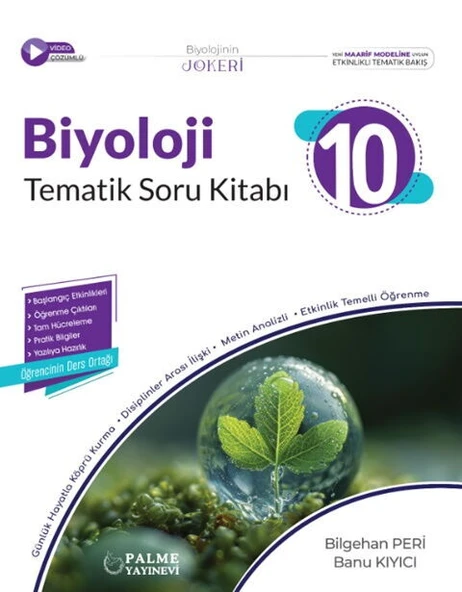 Palme Yayınları 10. Sınıf Biyoloji Tematik Soru Kitabı ürün görseli 1