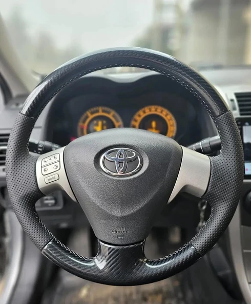 Toyota Corolla E160 2008-2011 Araca Özel Direksiyon Kılıfı Uyumlu AÇIKLAMAYI OKUYUNUZ ürün görseli 1