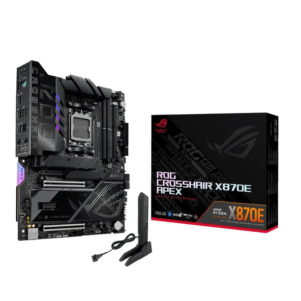 ASUS 90MB1KR0-M0EAY0 ROG CROSSHAIR X870E APEX AM5 DDR5 2xDIMM-192GB 8000MHz+ PCIe5.0/WiFi7/eATX ürün görseli 1