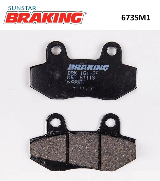 Braking 673Sm1 2007-2013 Hyosung GT 650 R Uyumlu Arka Fren Balatası Yarı Metalik Balata ürün görseli 1