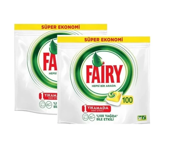 FAİRY TABLET 100 ADET 2'Lİ ürün görseli 1