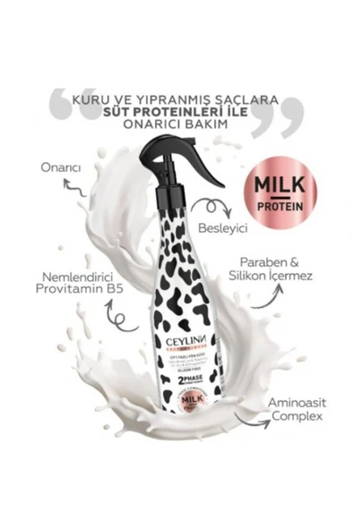 Ceylinn Milk Protein Fön Suyu Çift Fazlı Sıvı Saç Kremi 400 ML ürün görseli 1