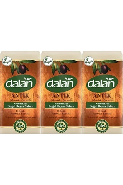 Dalan Antik Geleneksel El Yapımı Doğal Beyaz Sabun 900 Gr X 3 Adet ürün görseli 1