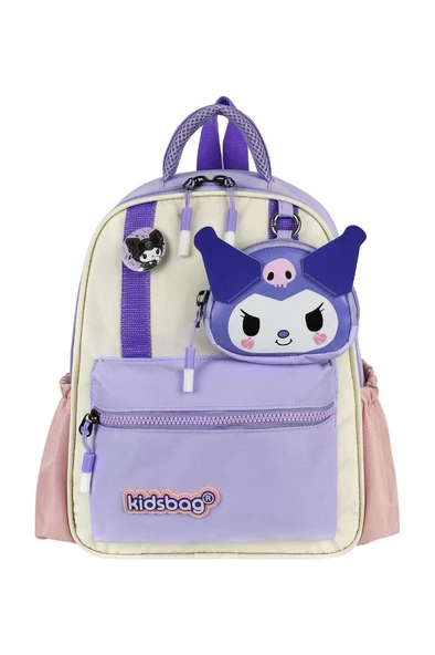 Kız Çocuk Anaokulu Sırt Çantası Kuromi Benzeri Kreş Çantası 33*25 Cm Ortopedik Su İtici Kumaş ürün görseli 1