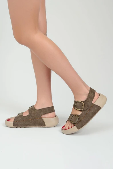 QRAMED Orthopedix Çitf Bantlı Tokalı Unisex Spor Sandalet QR25207 ürün görseli 1