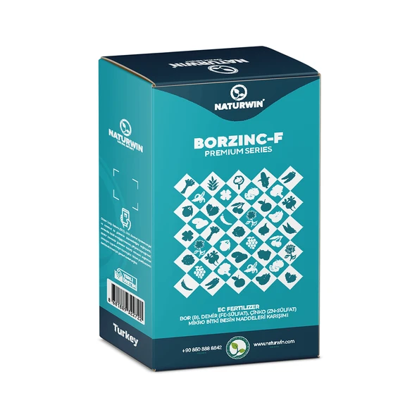 NATURWİN BORZINC F (%6 BOR - %11 ÇİNKO - %2 DEMİR) TOZ GÜBRE 1 KG ürün görseli 1