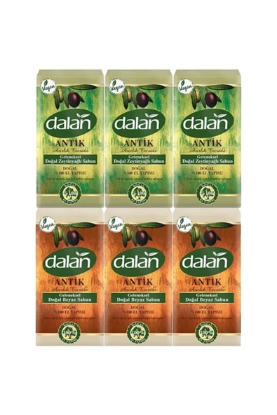Dalan Antik Zeytinyağlı El Yapımı ve Beyaz Antik Doğal Sabun 900 gr X 6 Adet ürün görseli 1