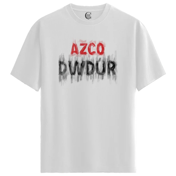 Azco Dwdur - %100 Pamuklu Erkek Beyaz Tişört - Premium Quality ürün görseli 1